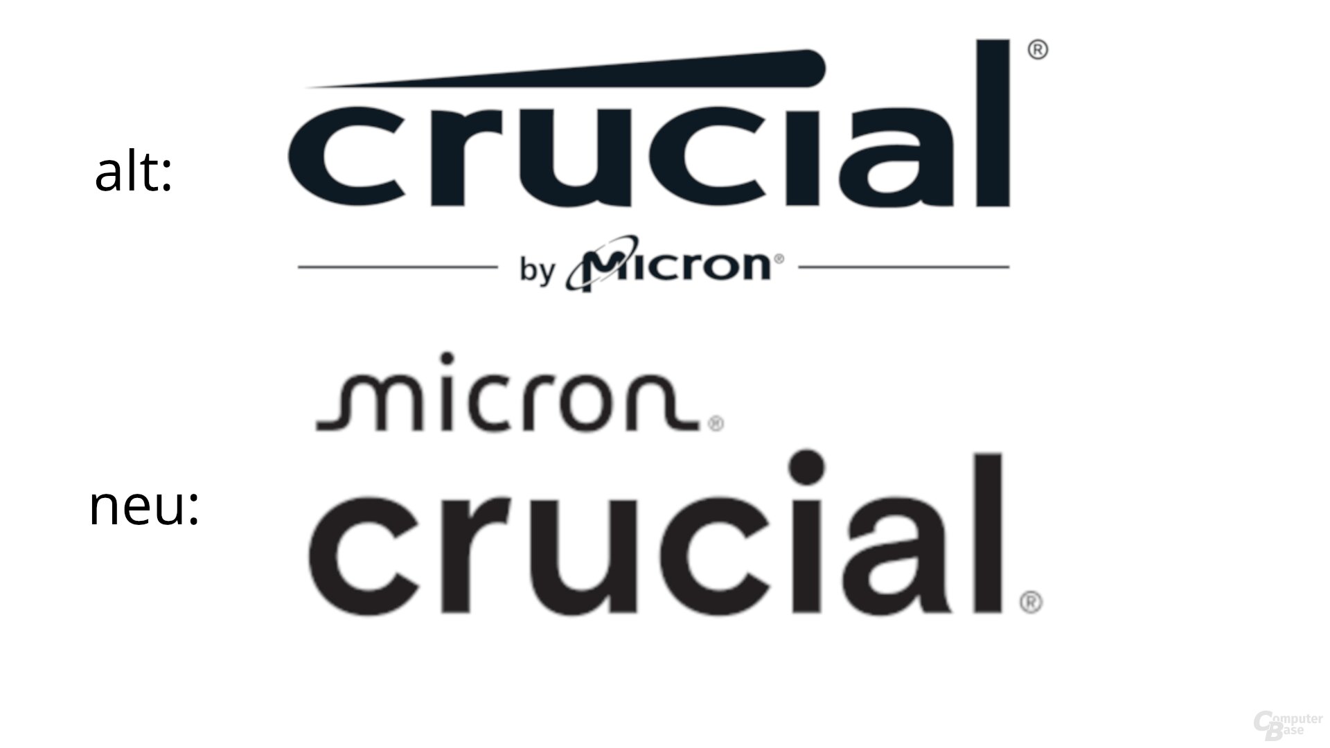 Das neue Crucial-Logo und sein Vorgänger