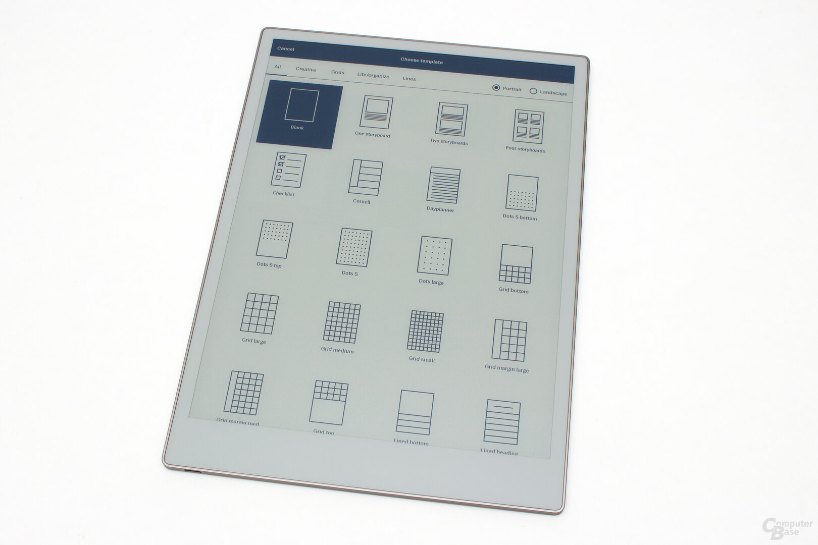 Das Paper Pro stellt für Notizen viele Vorlagen bereit