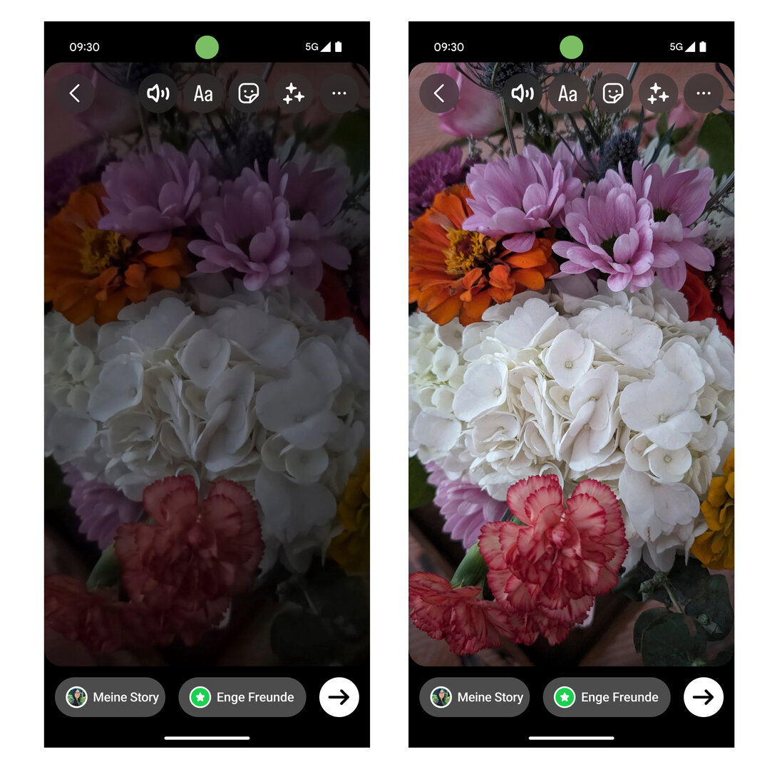Nachtsichtmodus in der Instagram-App