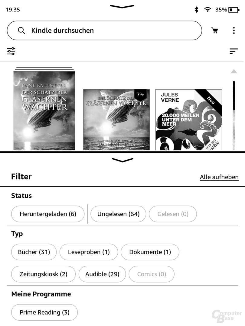 Viele Filtermöglichkeiten sollen das Organisieren der Inhalte bei den Kindles erleichtern