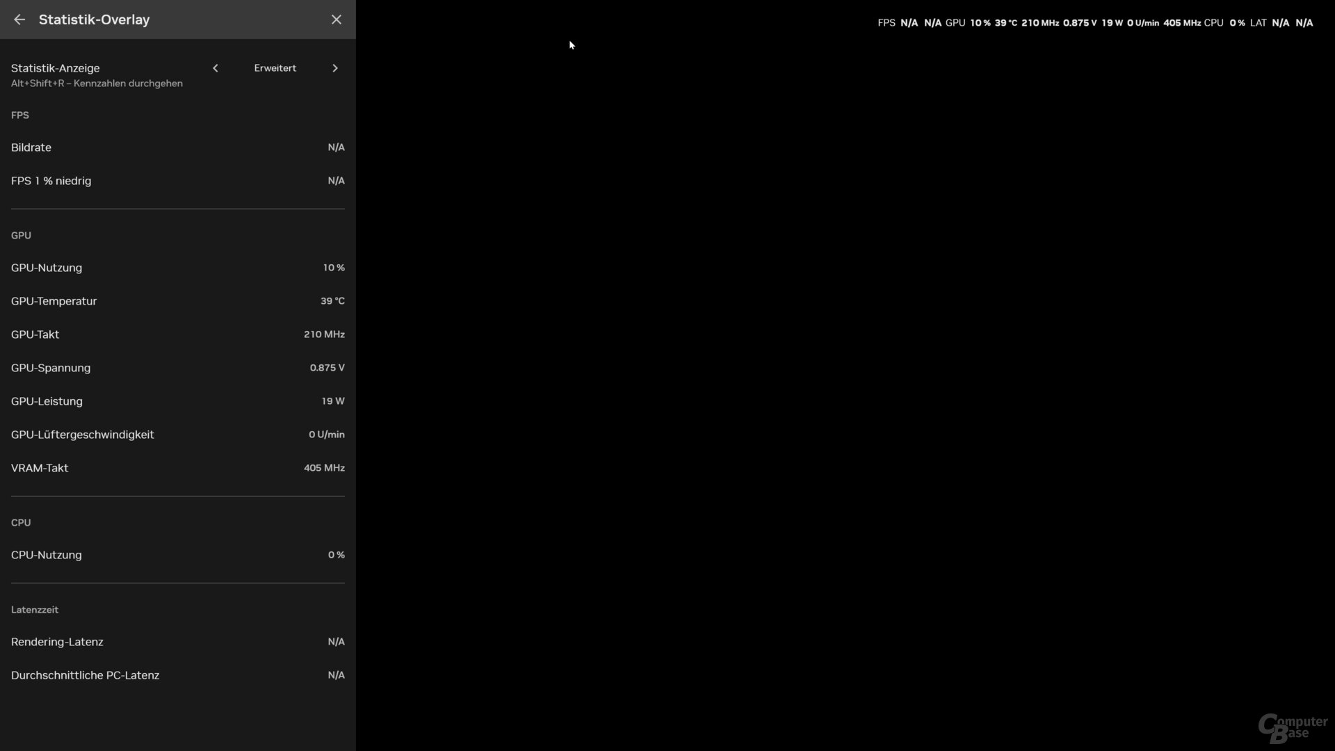 Das Treiberoverlay mit allen Funktionen