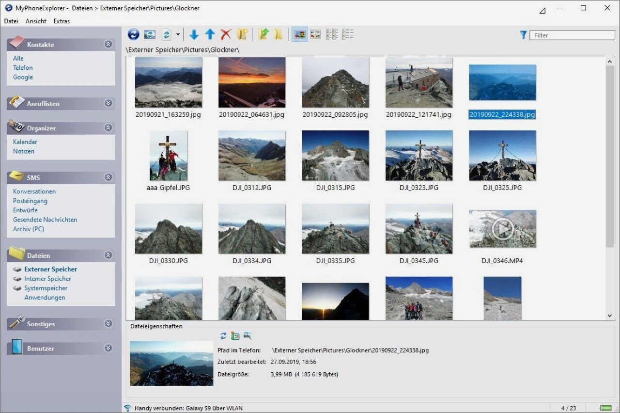 MyPhoneExplorer - Dateibrowser
