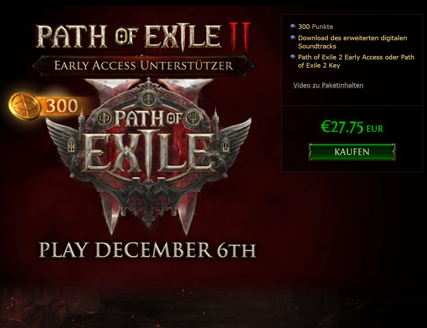 PoE 2 Early Access Supporter Packs