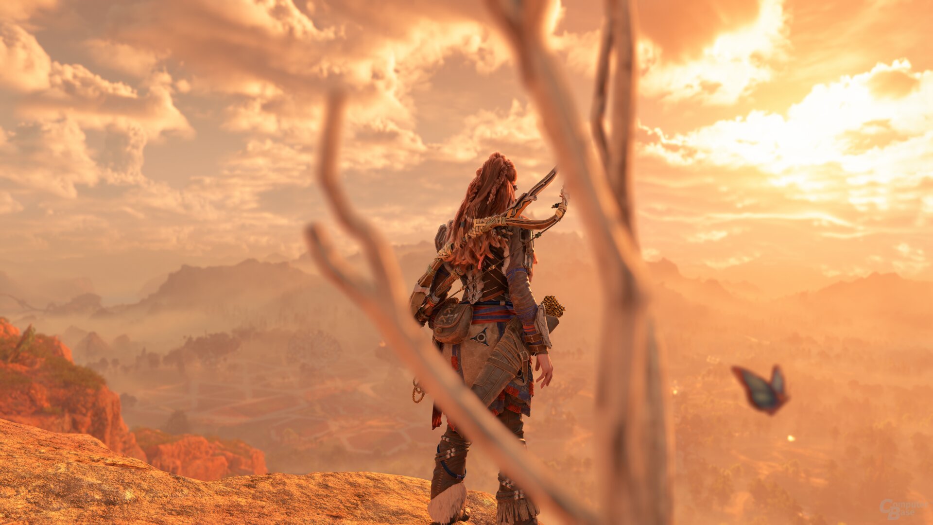 Aloy am Gipfel eines Berges
