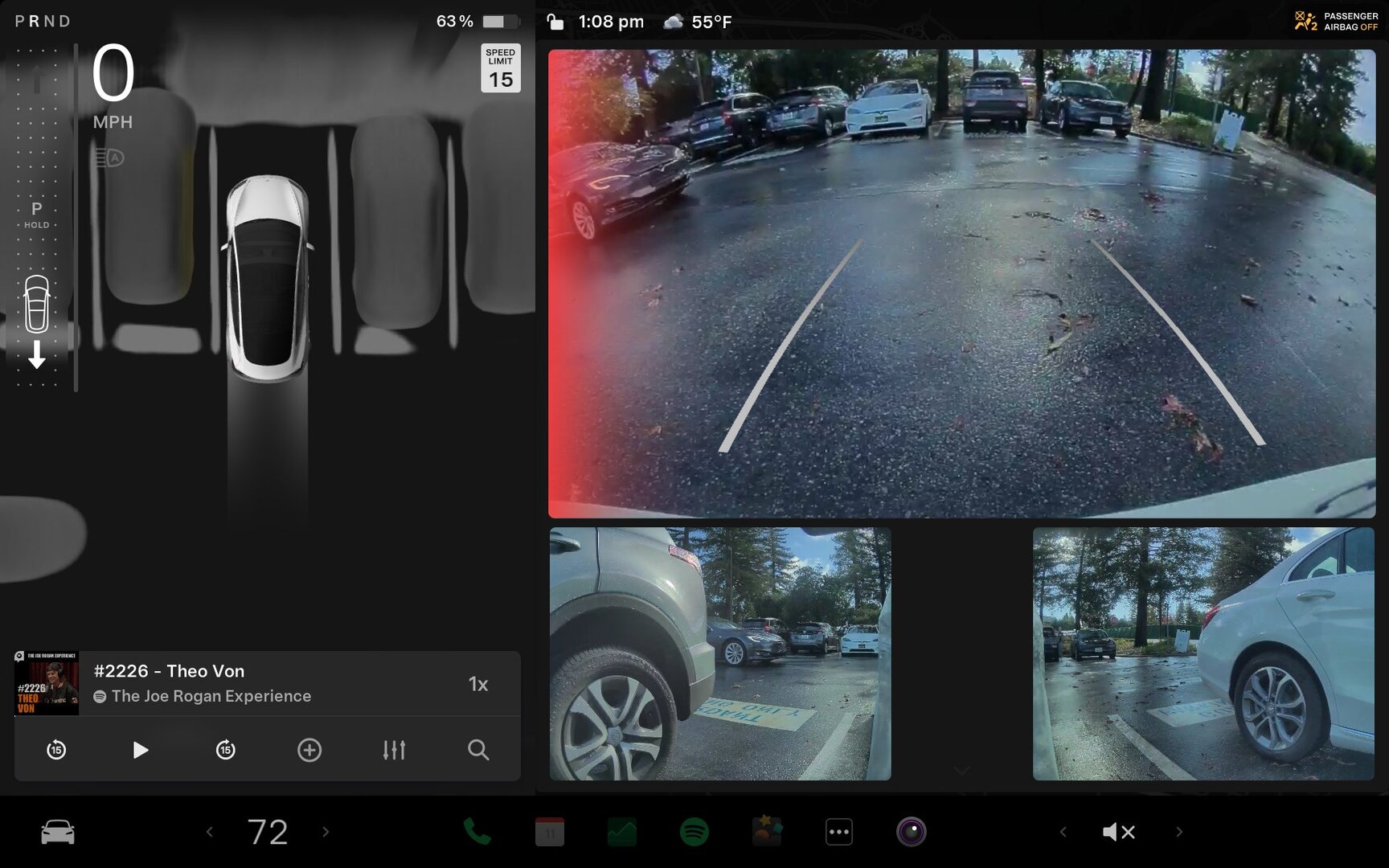 Warnung vor Fußgängern und Querverkehr