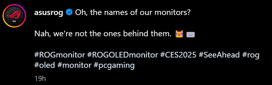 Asus will den PG27UCDM zur CES 2025 vorstellen