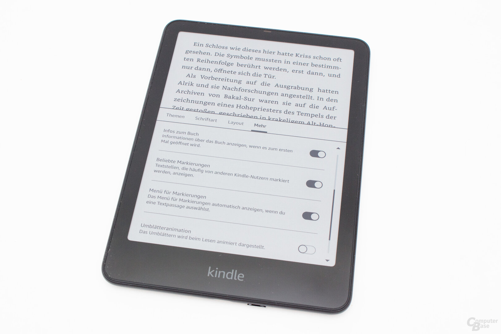 Der Reader stellt einige weitere Einstellungsmöglichkeiten bereit