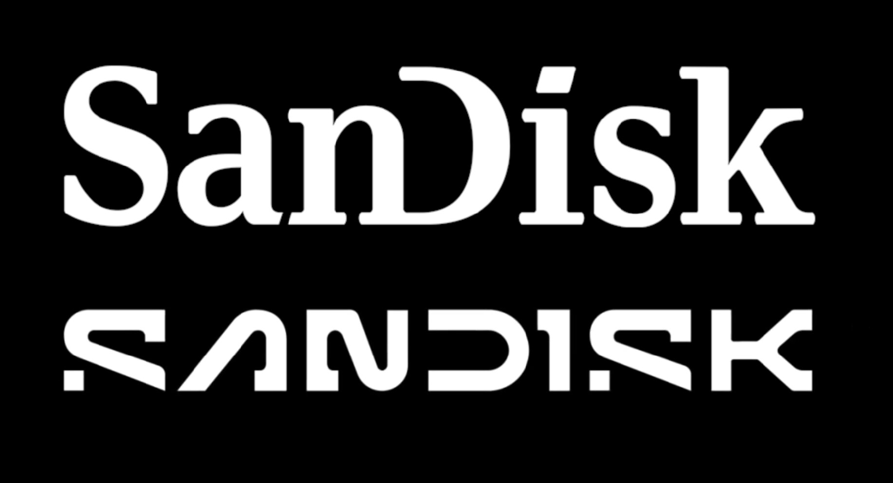 SanDisk-Logo ab Dezember 2024 (unten) und zuvor