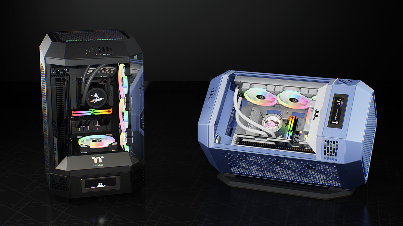 Thermaltake The Tower 250: Octagon-Gehäuse in ITX-Turmform kann liegen