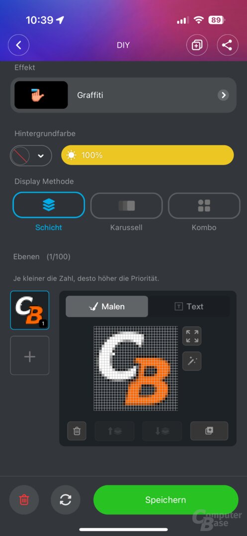 Über DIY lassen sich auch GIFs hochladen und eigene Effekte speichern und teilen