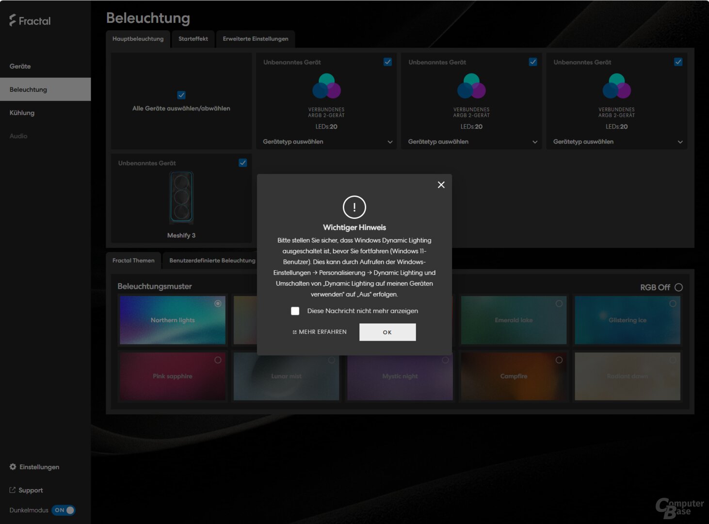 Lüfter-/RGB-Hub Online-Portal