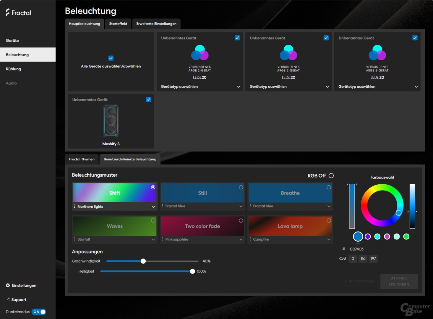 Lüfter-/RGB-Hub Online-Portal