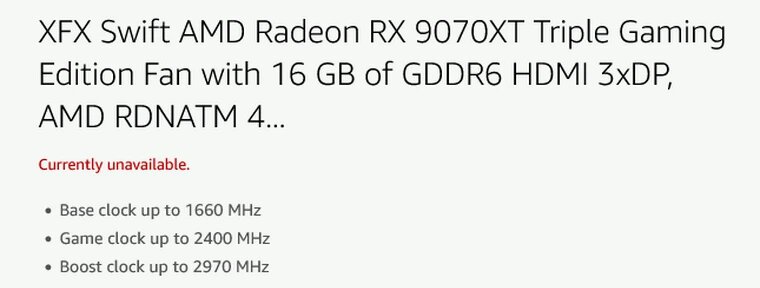 XFX Swift RX 9070 XT (Referenztakt)