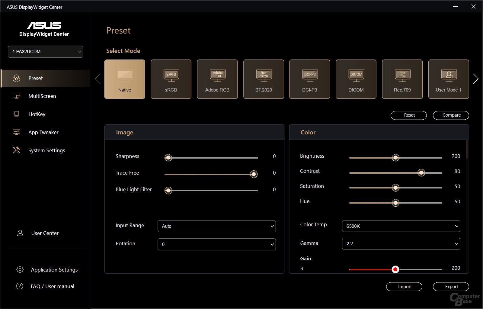 Asus DisplayWidget Center