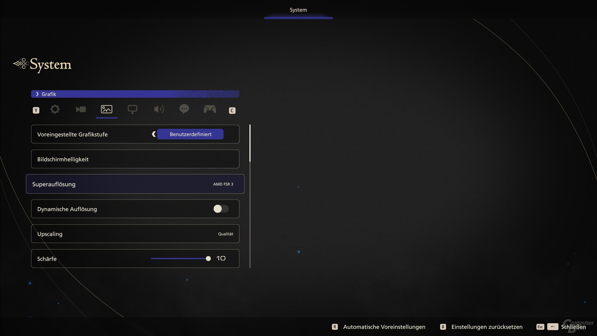 Final Fantasy 16 – Einstellungen 1