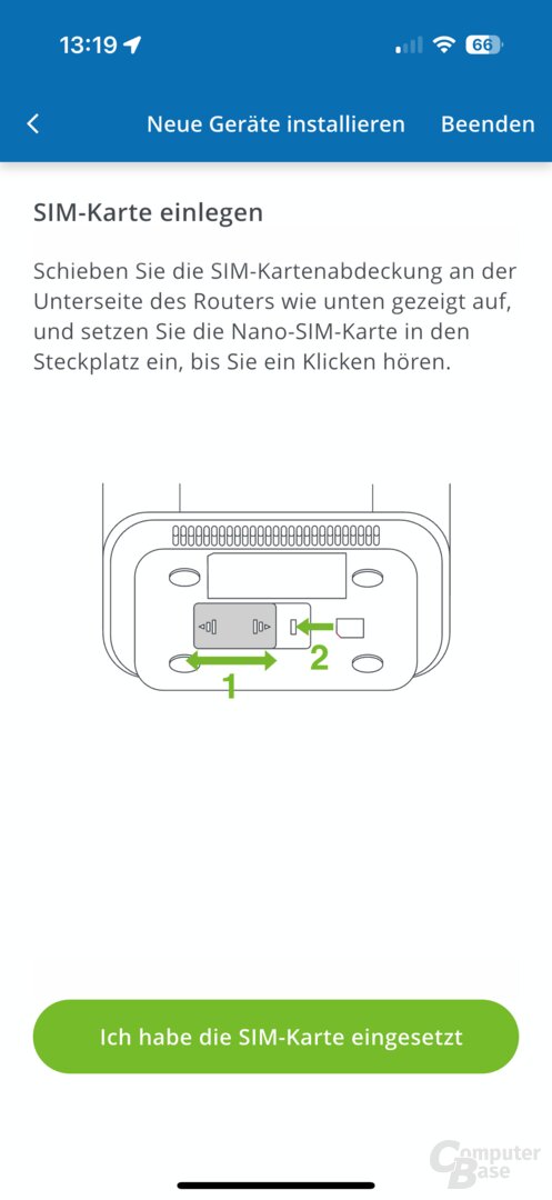 Einrichtung des Devolo WiFi 6 Router 3600 5G LTE in der App