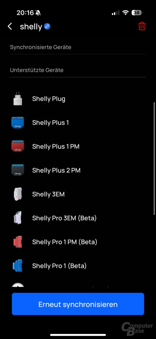 EcoFlow Stream: Liste der unterstützten Shelly-Geräte