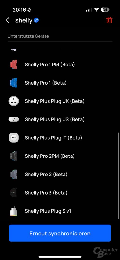 EcoFlow Stream: Liste der unterstützten Shelly-Geräte