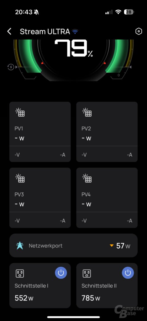 Stream Ultra: Beide AC-Steckdosen mit hoher Leistung direkt aus dem Akku