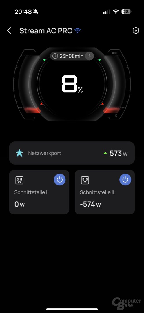 Stream AC Pro: AC-Laden über einen externen Wechselrichter