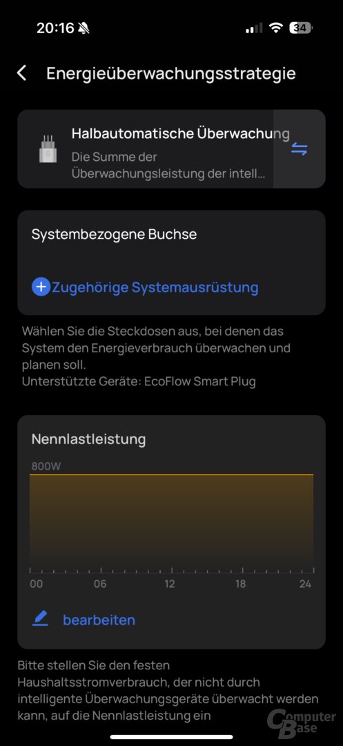 EcoFlow Stream: Halbautomatische Überwachung mit einstellbarer Grundlast