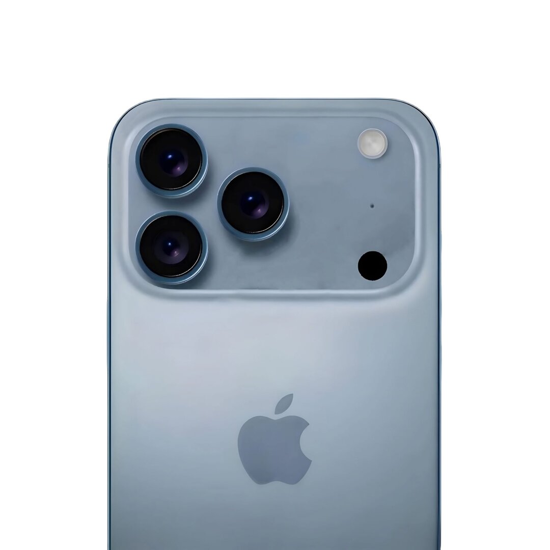 iPhone 17 Pro in Himmelblau (Mockup)