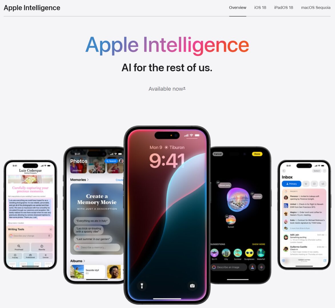 Apple Intelligence in den USA (Anfang März)