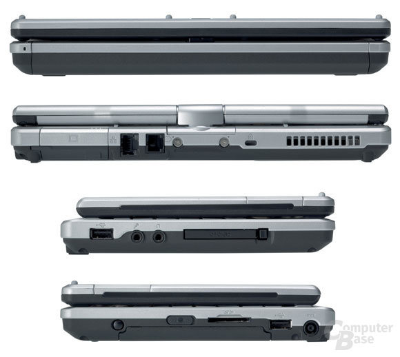 Lifebook P1510 in den Seitenansichten