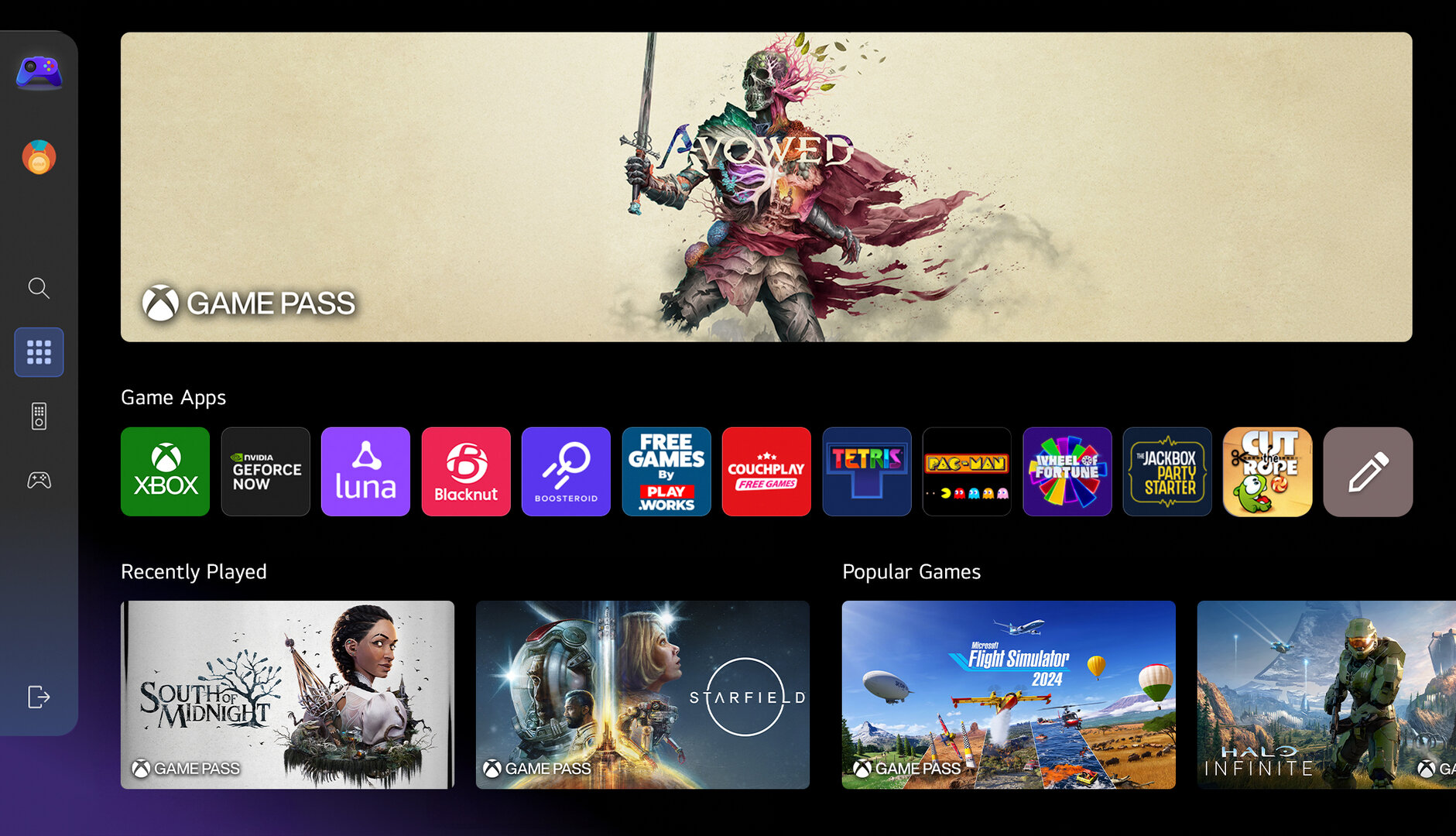 Xbox-App auf LGs Smart-TVs