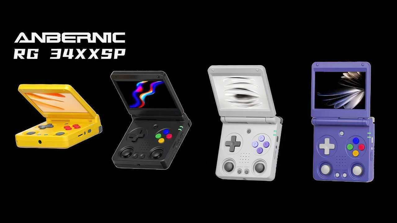Retro-Handheld: Anbernic kündigt RG 34XXSP mit zwei Joysticks an