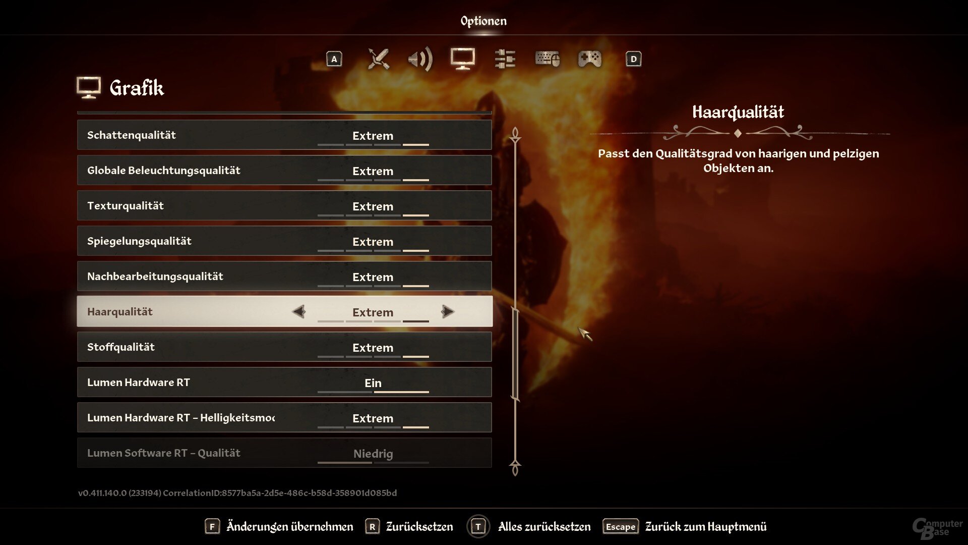 Oblivion: Remastered – Einstellungen 2