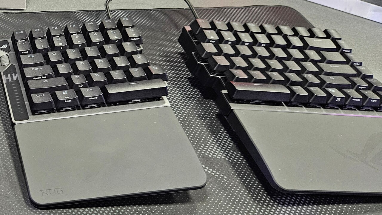 Asus ROG Harpe II Ace & Falcata: Neue Federleicht-Maus und Ergo-Keyboard für Spieler