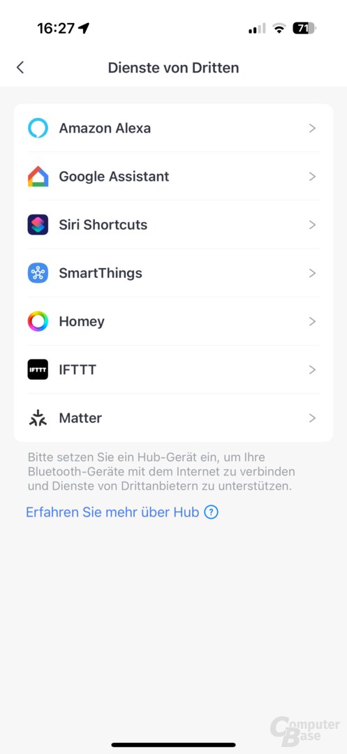 SwitchBot Lock Ultra: Unterstützte Smart-Home-Dienste