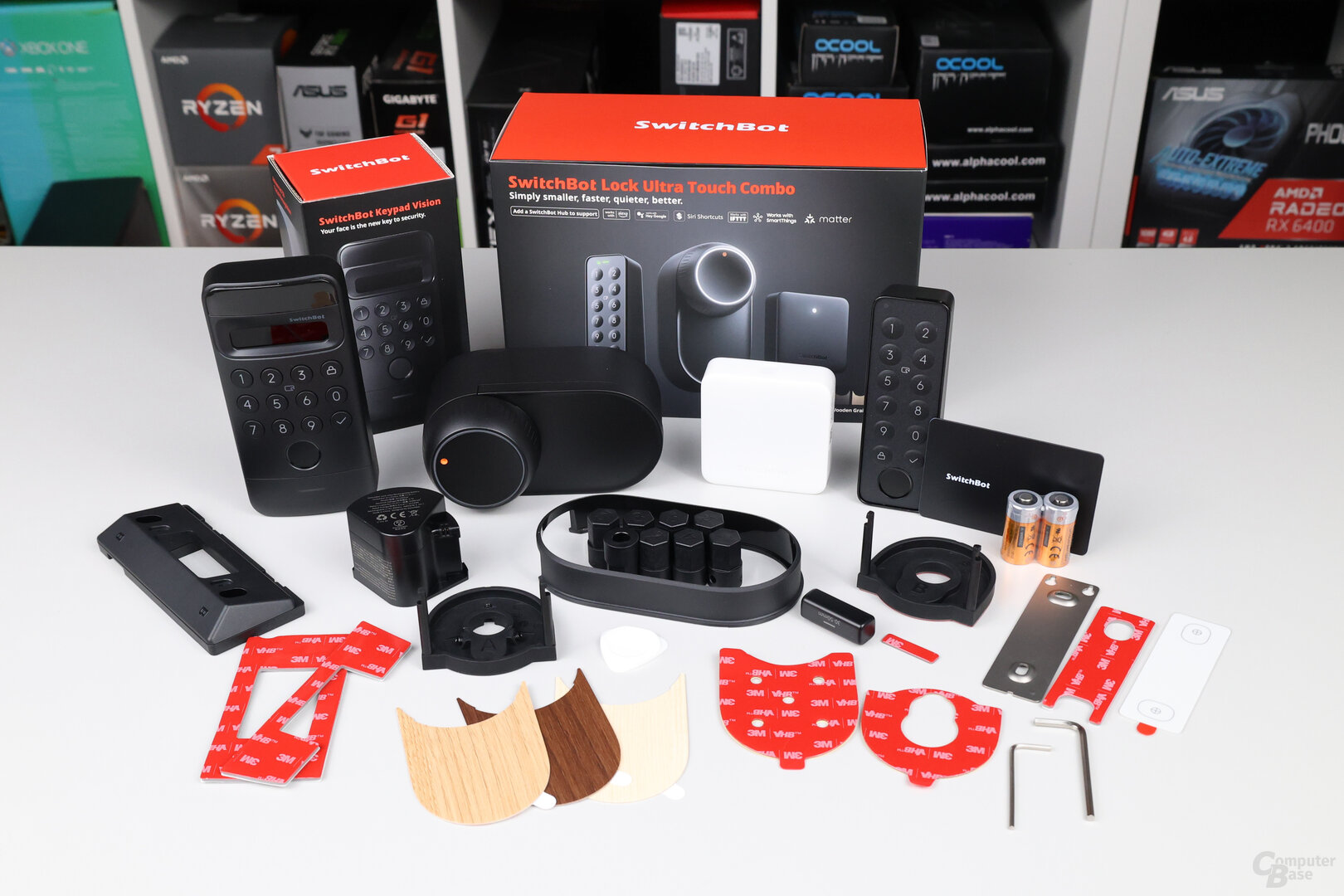 Lieferumfang des SwitchBot Lock Ultra und Keypad Vision