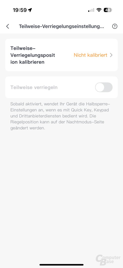 Funktionen des SwitchBot Lock Ultra in der App