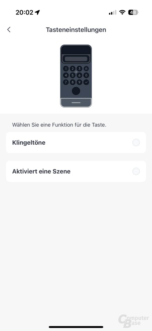 Funktionen des SwitchBot Keypad Vision in der App