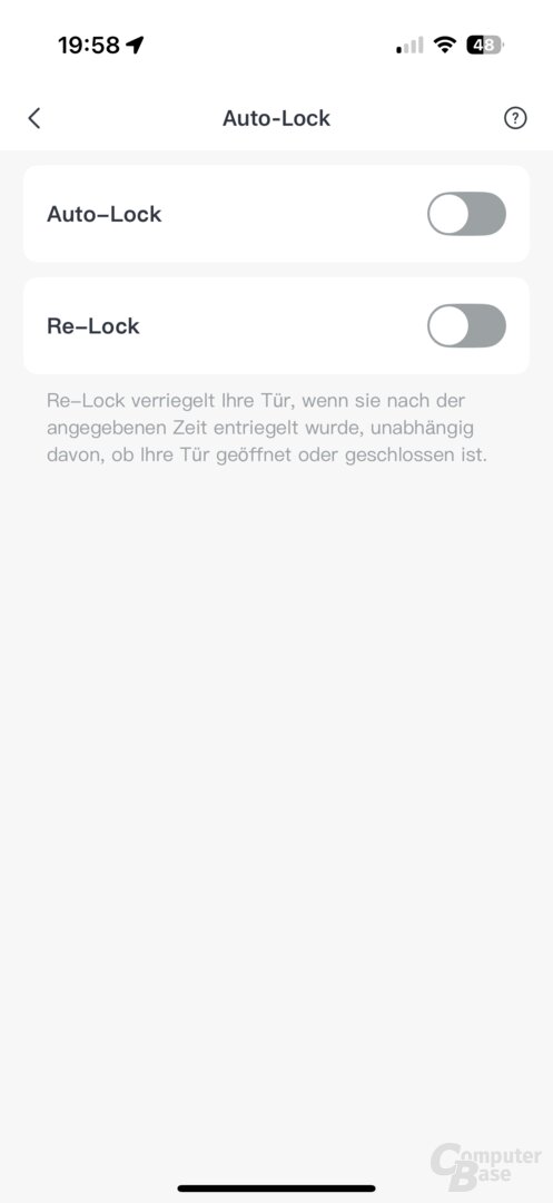 Funktionen des SwitchBot Lock Ultra in der App
