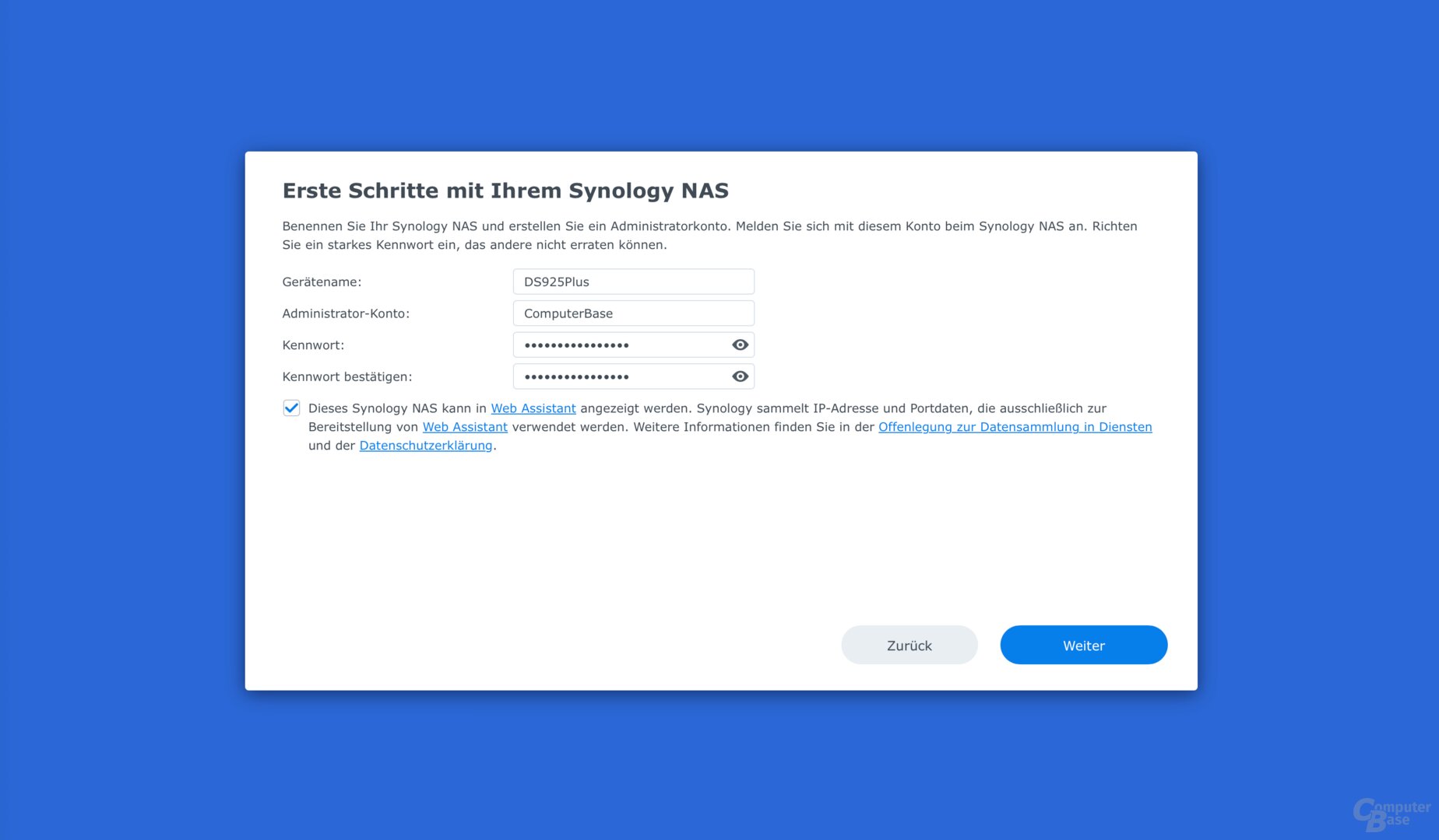 Einrichtung der DS925+ mit DSM 7.2