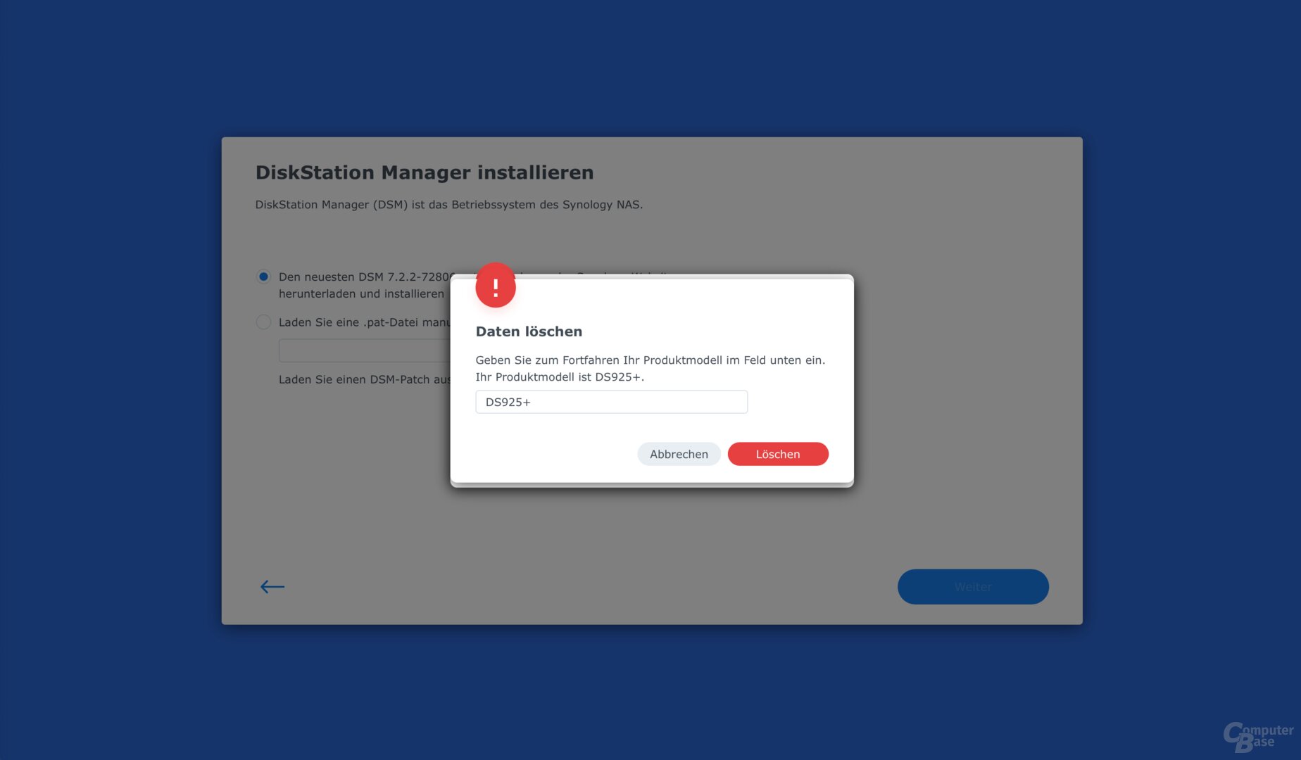 Einrichtung der DS925+ mit DSM 7.2