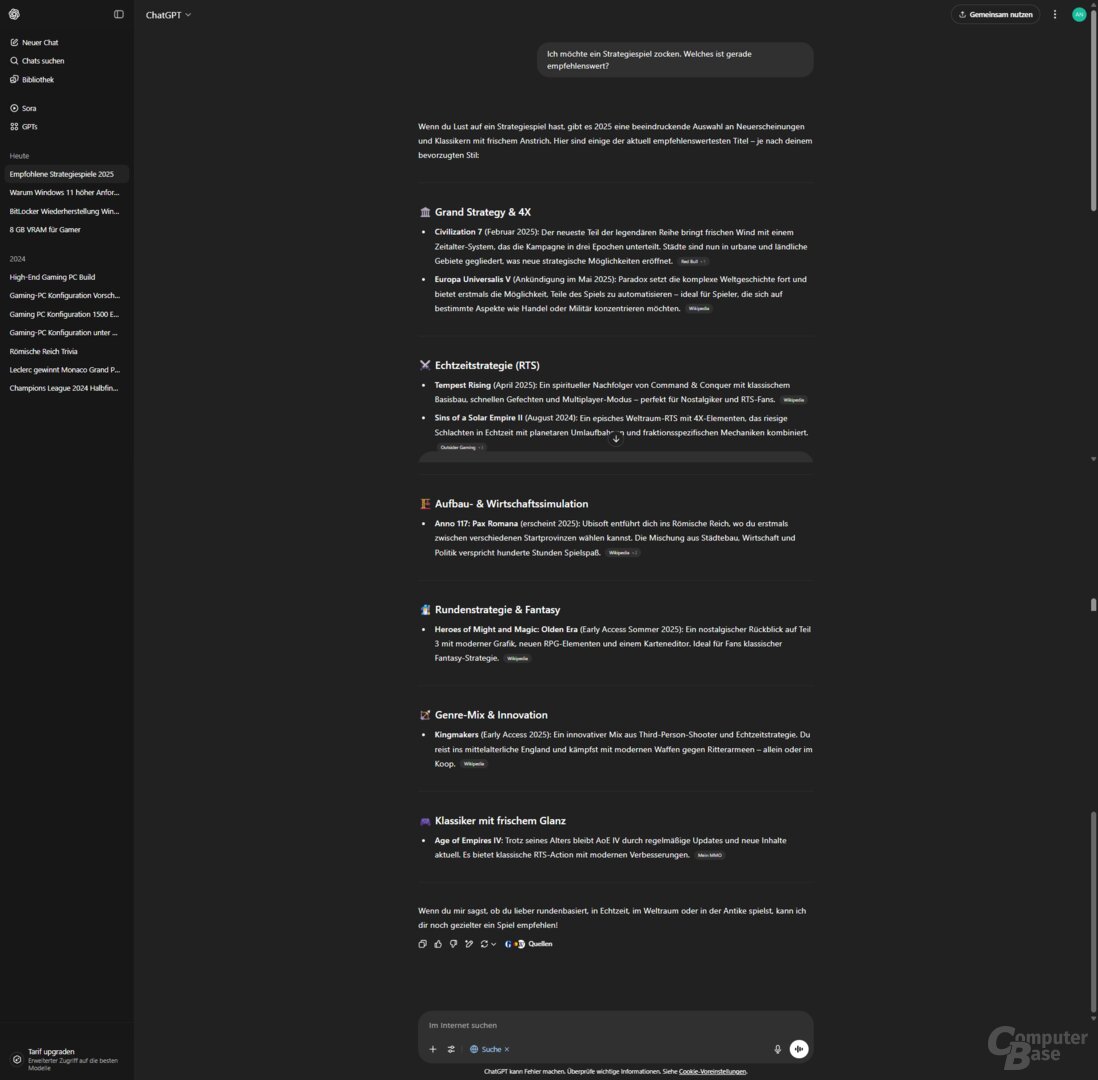 Test 5: ChatGPT Search