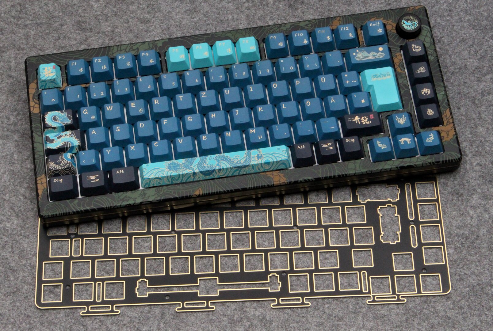 Die FR4-Switch-Plate lässt die Tastatur etwas dumpfer werden
