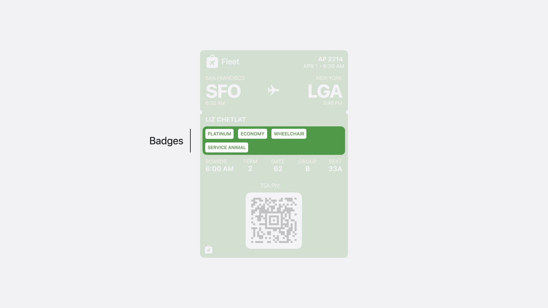 Badges anhand von SSR Codes