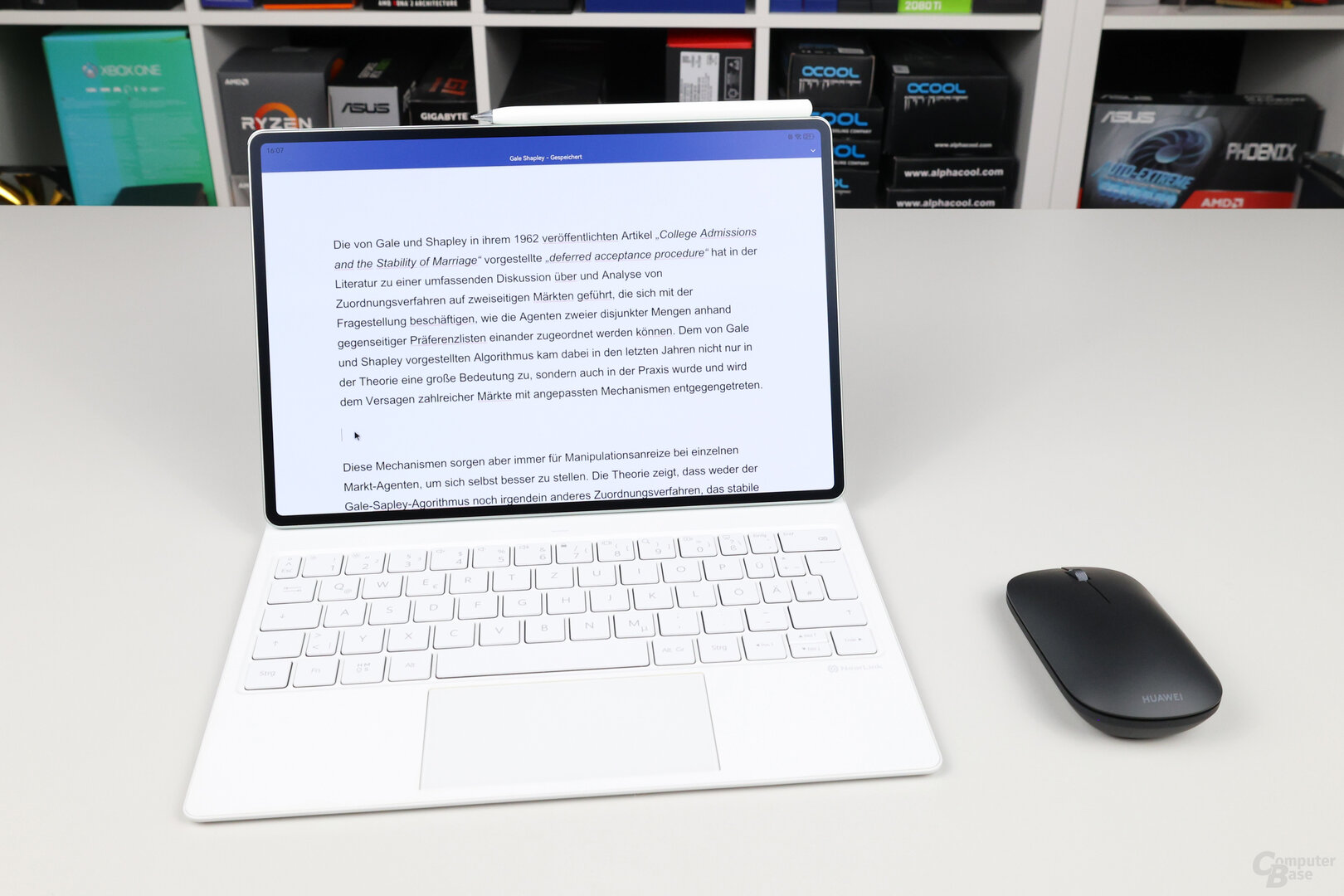 Mit Glide Keyboard und NearLink-Maus ist auch Word kein Problem