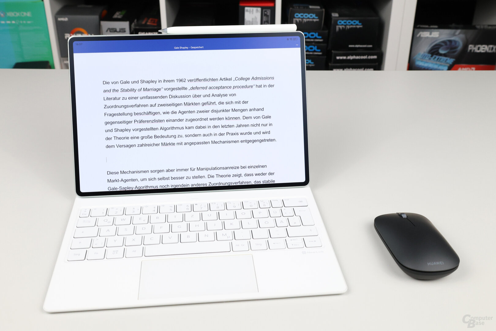 Mit Glide Keyboard und NearLink-Maus ist auch Word kein Problem