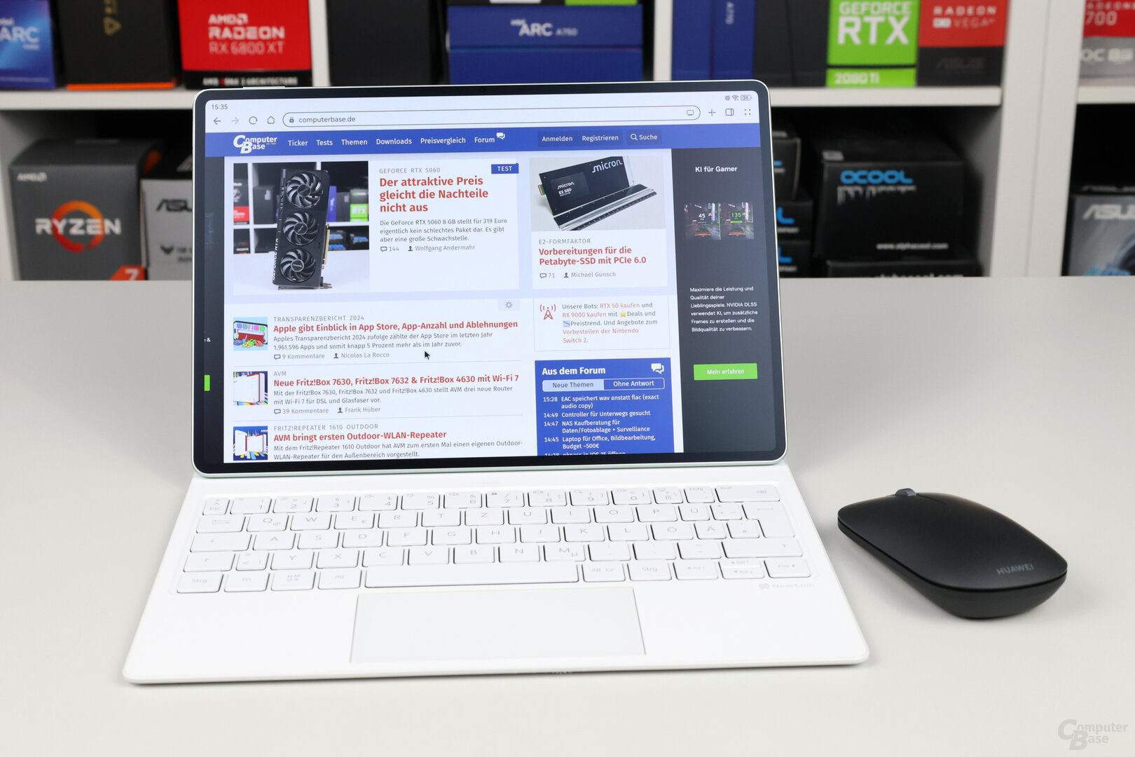 MatePad Pro 12.2 (2025) mit Glide Keyboard und NearLink-Maus