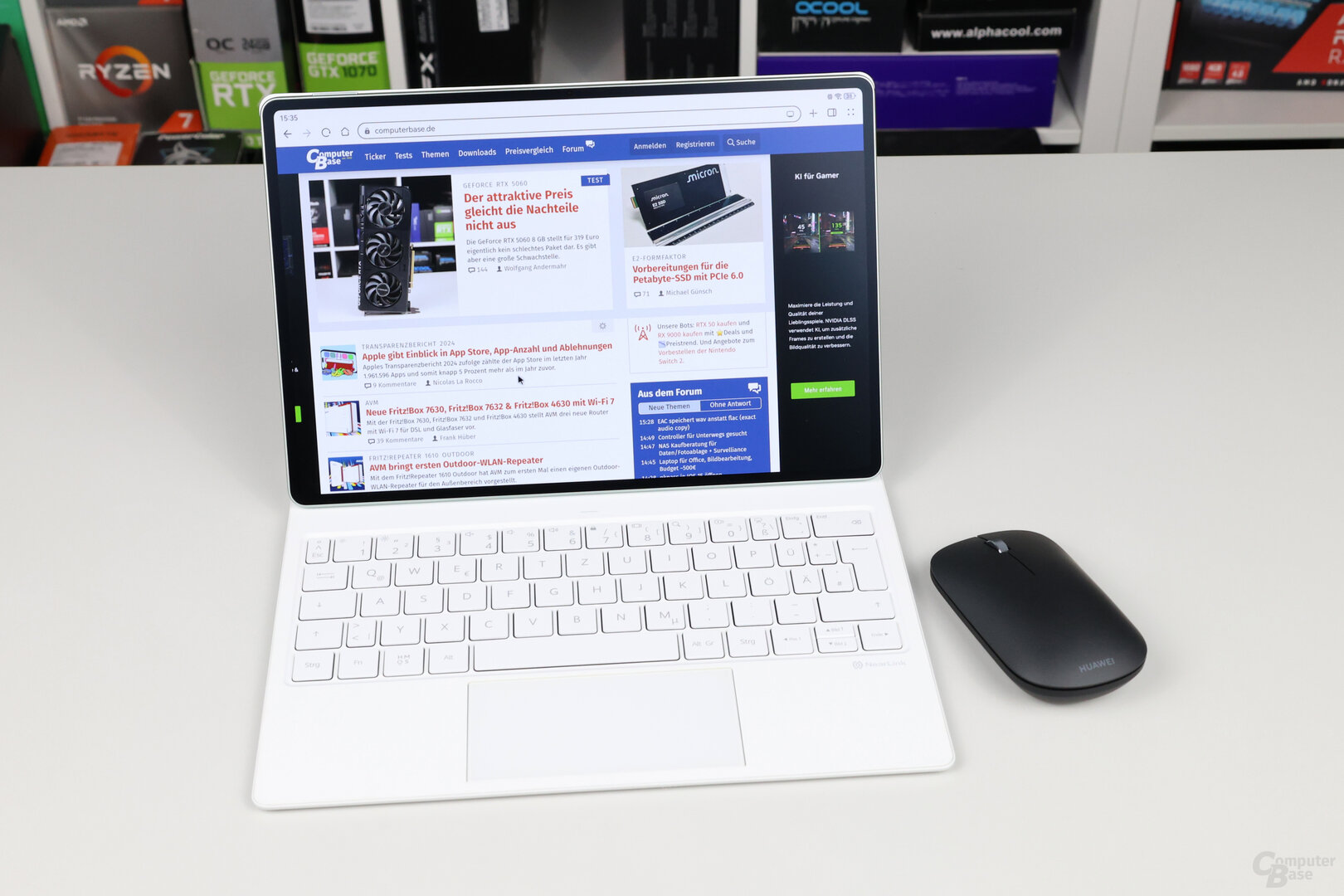 MatePad Pro 12.2 (2025) mit Glide Keyboard und NearLink-Maus
