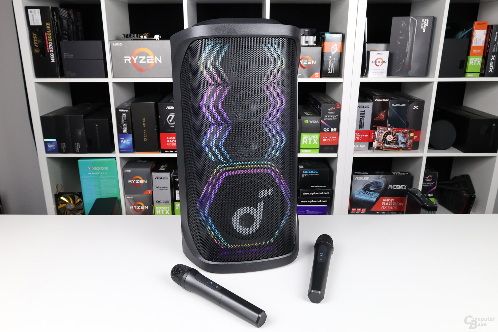 Soundcore Rave 3S als Karaoke-Box mit Mikrofonen