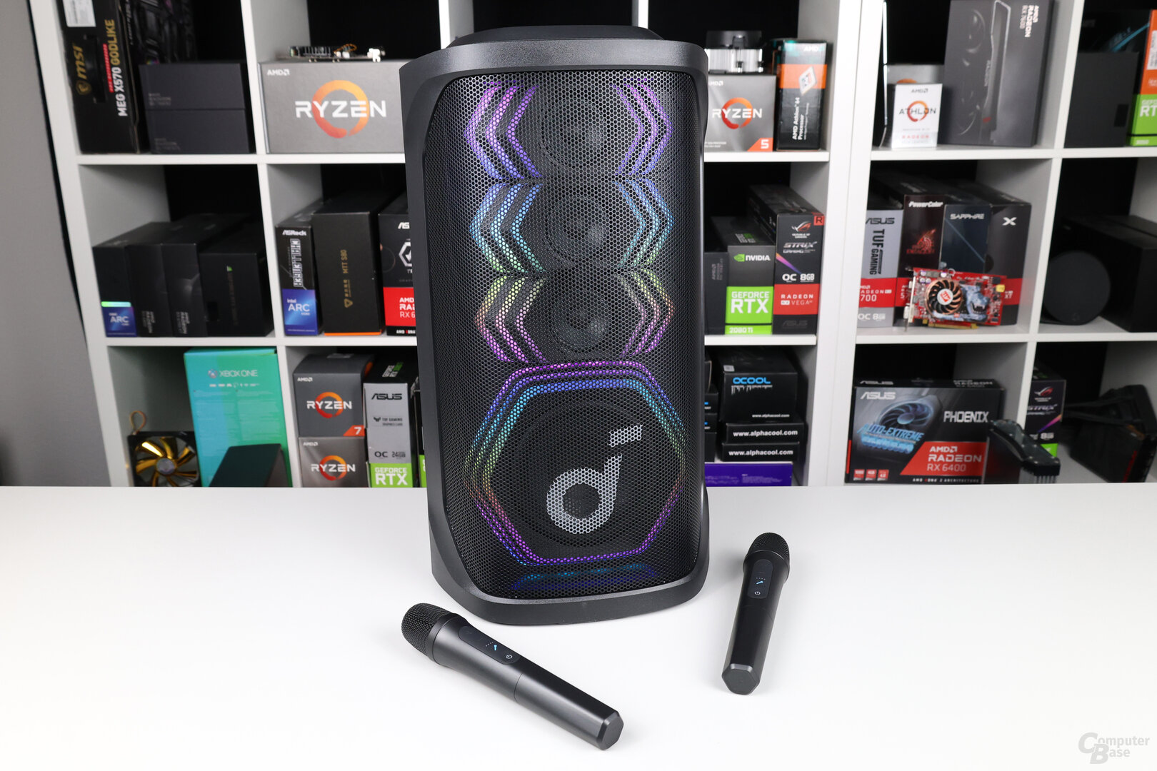 Soundcore Rave 3S als Karaoke-Box mit Mikrofonen