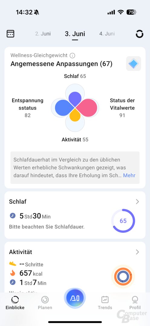 Wellness-Gleichgewicht für eine schnelle Übersicht