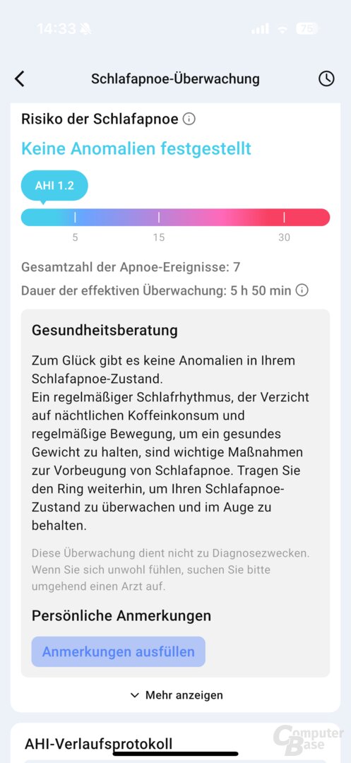Erkennung der Schlafapnoe